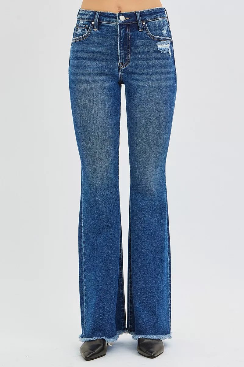 RISEN High Rise Flare Jeans - AMVIM