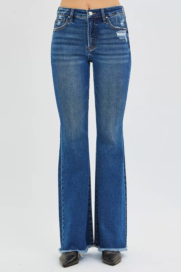 RISEN High Rise Flare Jeans - AMVIM
