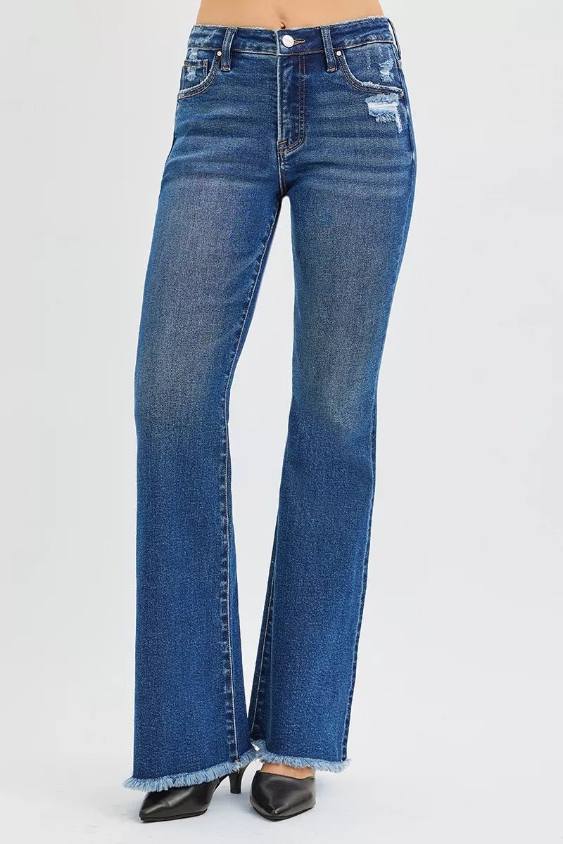 RISEN High Rise Flare Jeans - AMVIM