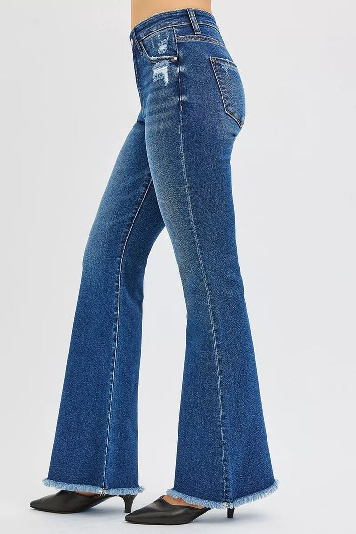 RISEN High Rise Flare Jeans - AMVIM