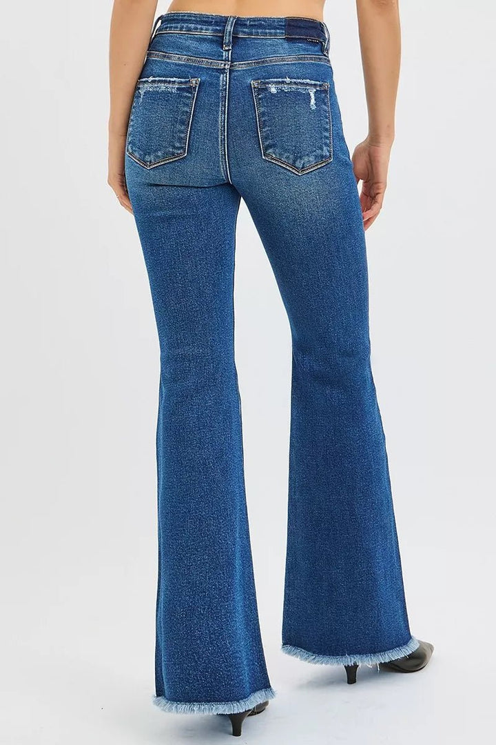 RISEN High Rise Flare Jeans - AMVIM