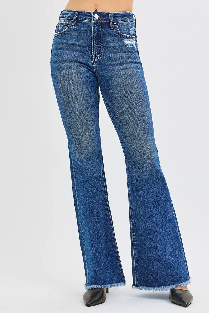 RISEN High Rise Flare Jeans - AMVIM
