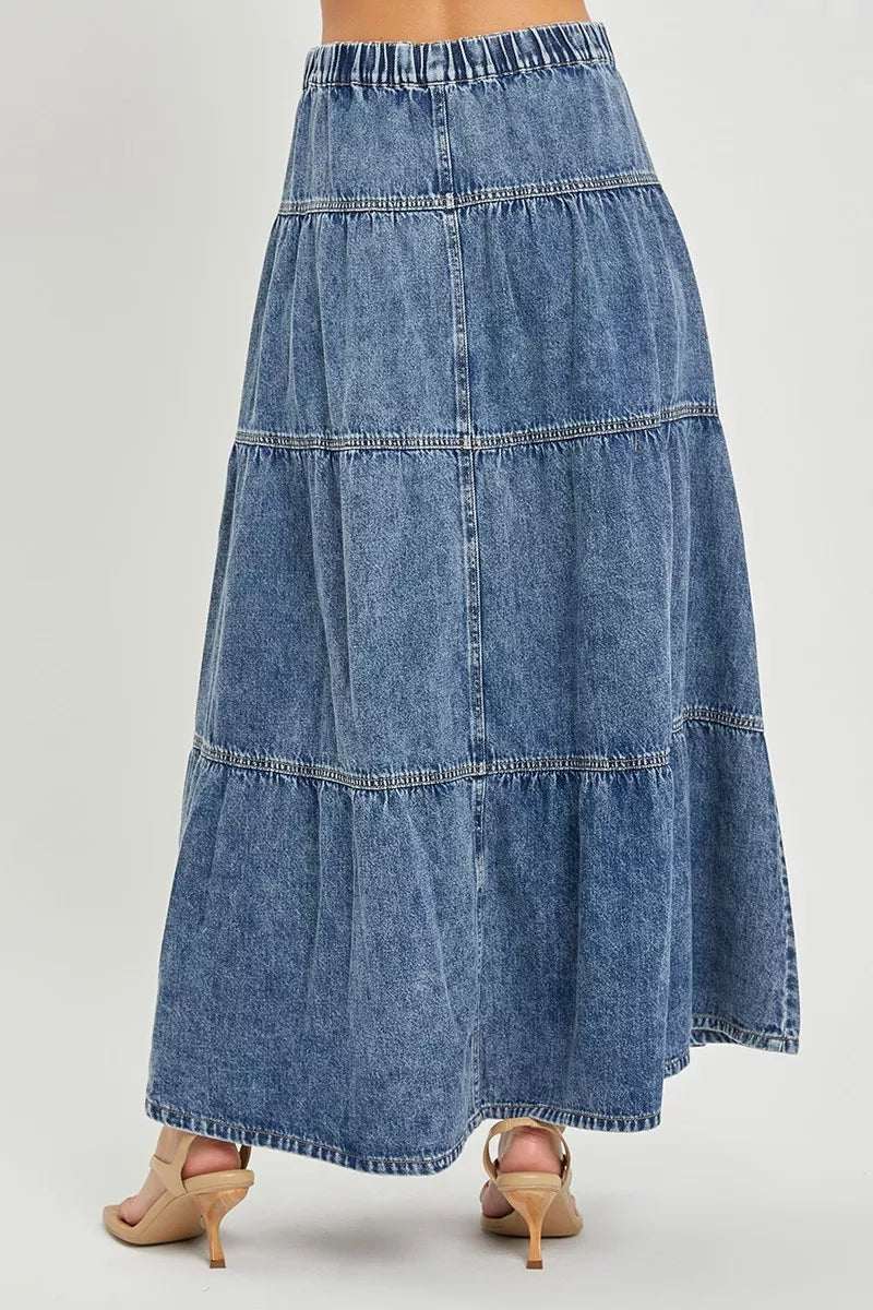 RISEN High Rise Ruffle Long Skirts - AMVIM