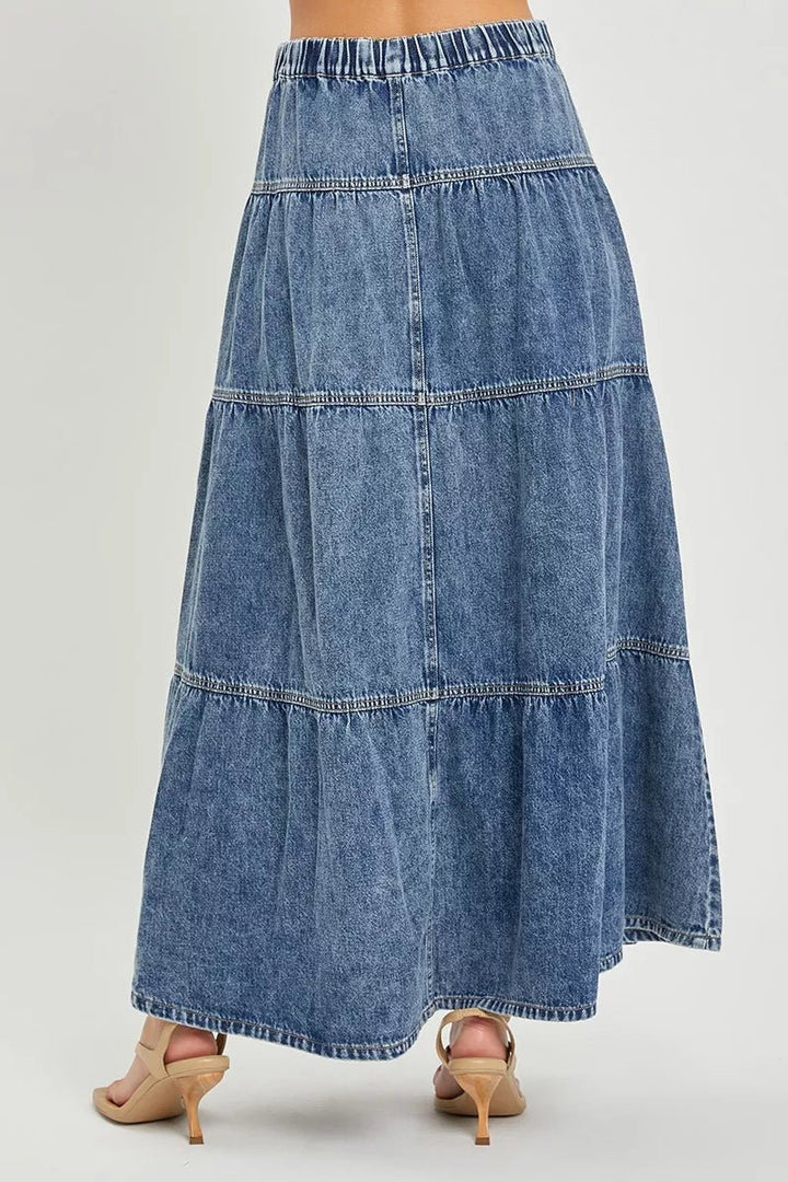 RISEN High Rise Ruffle Long Skirts - AMVIM
