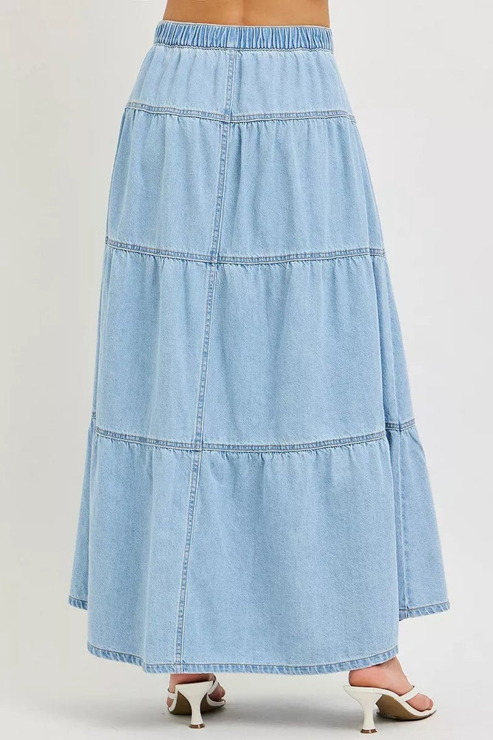 RISEN High Rise Ruffle Long Skirts - AMVIM