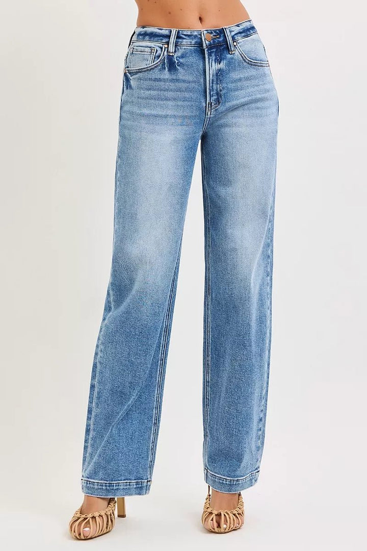 RISEN High Rise Wide Baggy Jeans - AMVIM