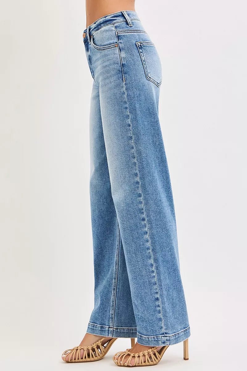 RISEN High Rise Wide Baggy Jeans - AMVIM