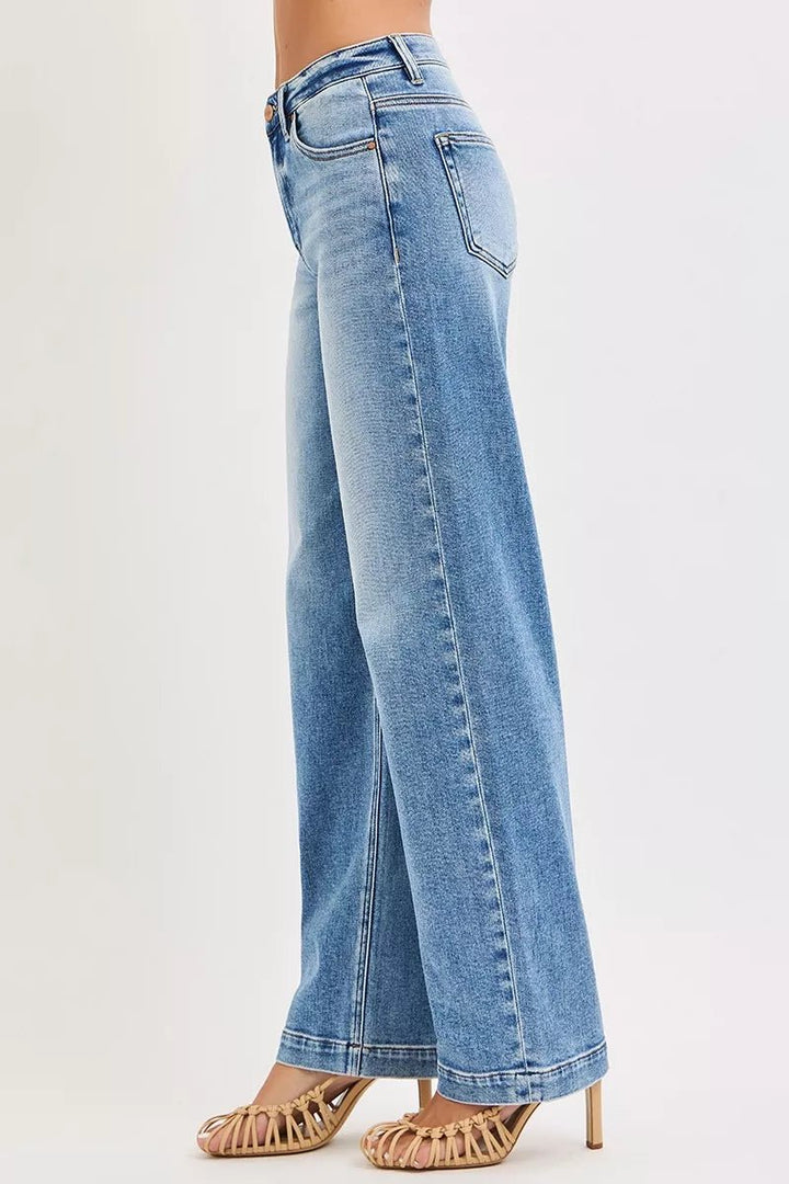RISEN High Rise Wide Baggy Jeans - AMVIM