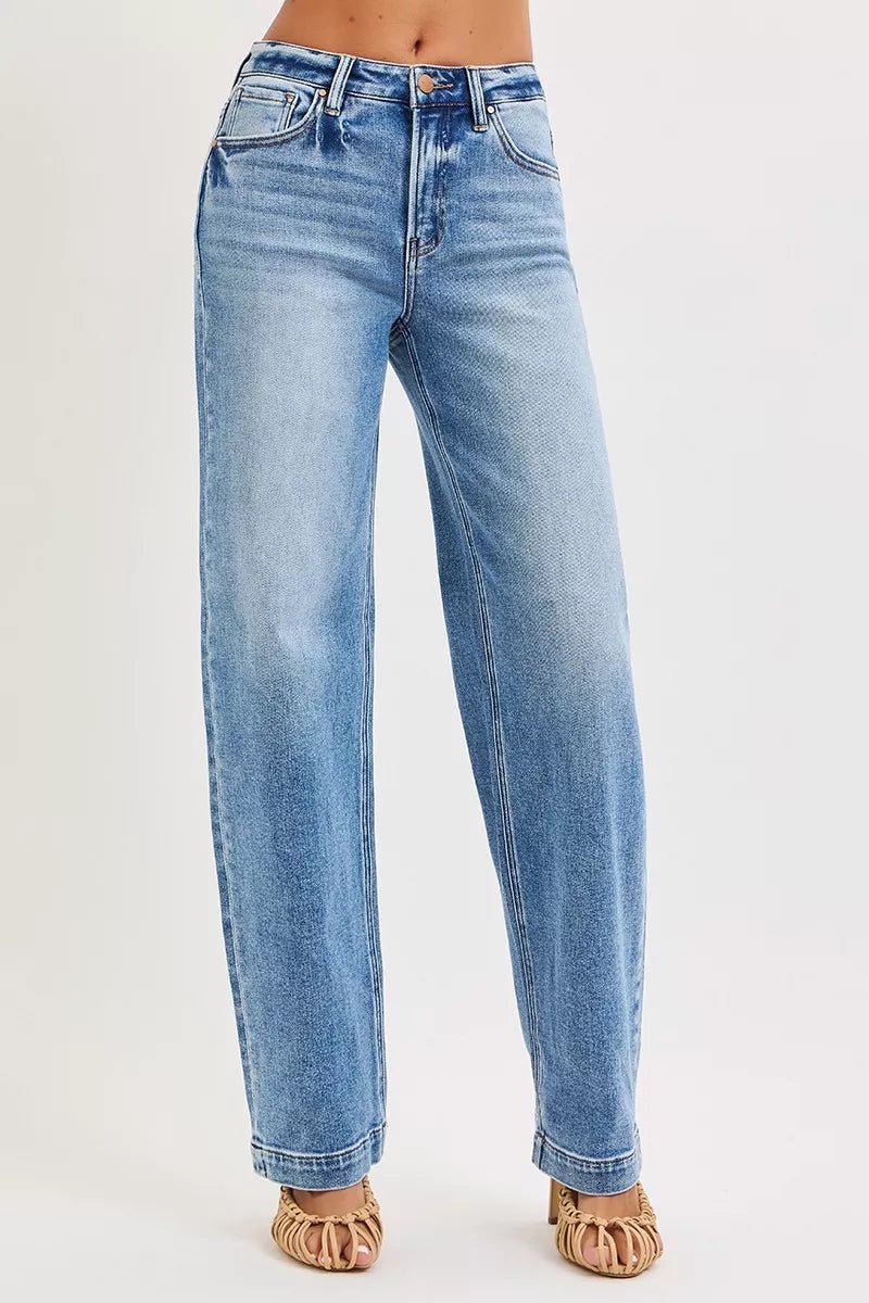 RISEN High Rise Wide Baggy Jeans - AMVIM