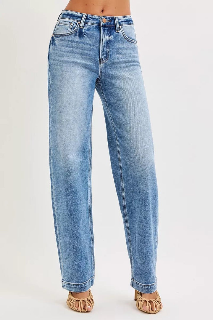 RISEN High Rise Wide Baggy Jeans - AMVIM