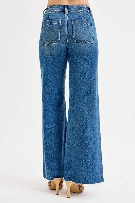 RISEN High-Waisted Wide Leg Jeans - AMVIM