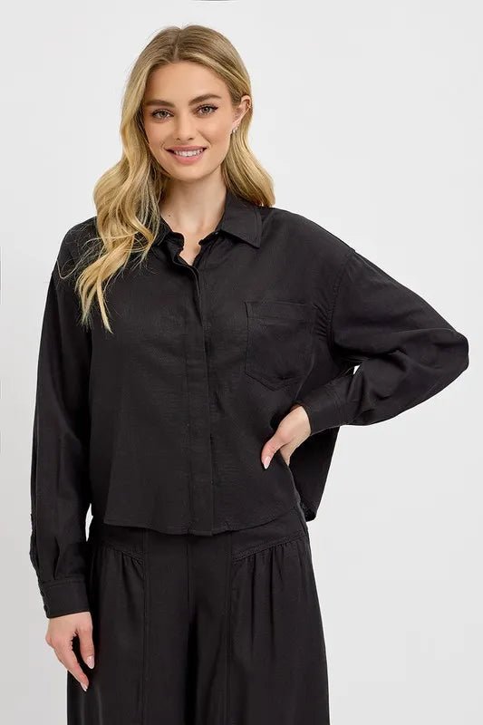 RISEN Long Sleeve Button - Down Shirt - AMVIM