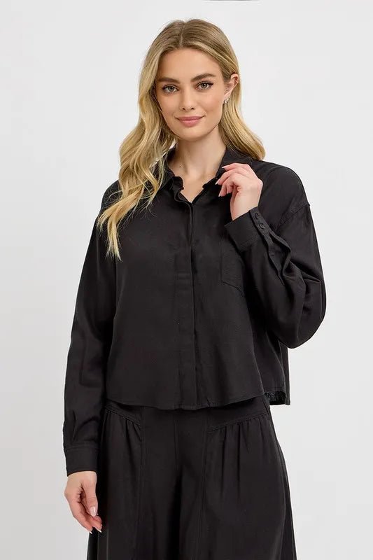 RISEN Long Sleeve Button - Down Shirt - AMVIM
