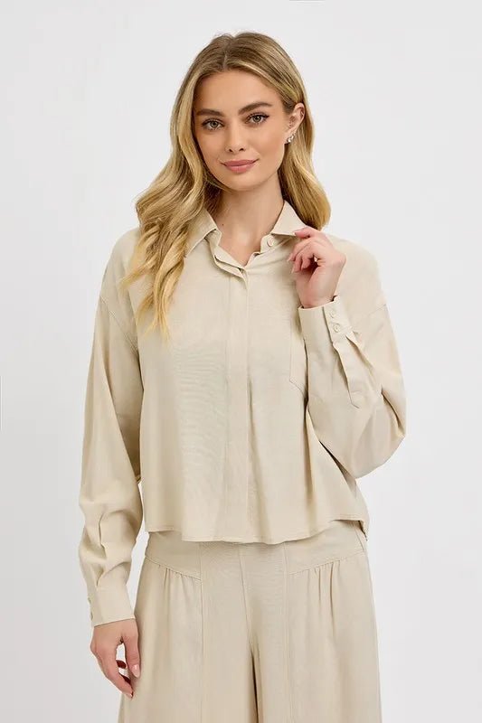 RISEN Long Sleeve Button - Up Shirt - AMVIM