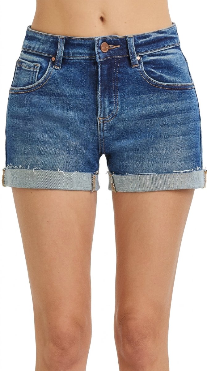 RISEN Low Rise Cuffed Shorts - AMVIM