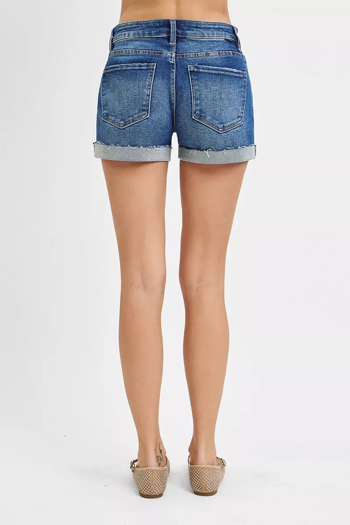 RISEN Low Rise Cuffed Shorts - AMVIM