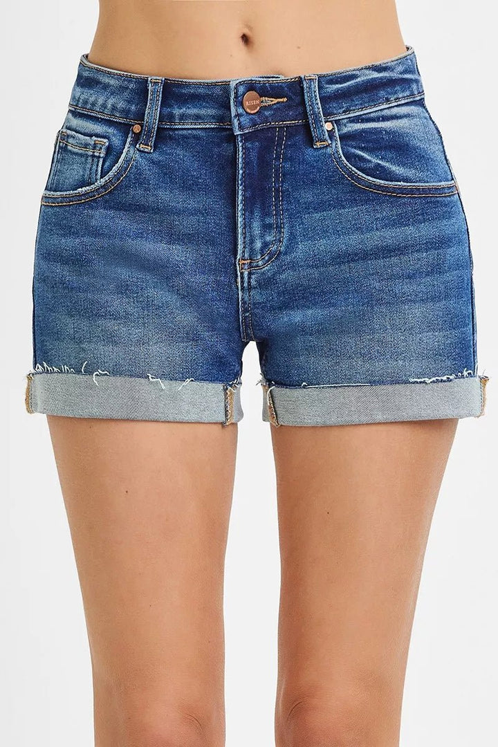 RISEN Low Rise Cuffed Shorts - AMVIM