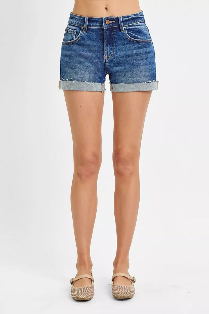 RISEN Low Rise Cuffed Shorts - AMVIM
