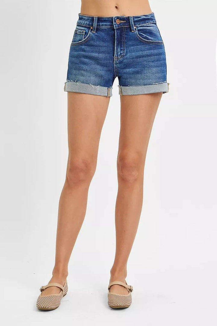 RISEN Low Rise Cuffed Shorts - AMVIM