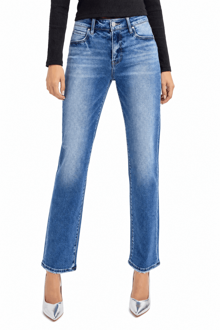RISEN Mid Rise Ankle Tapered Jeans - AMVIM