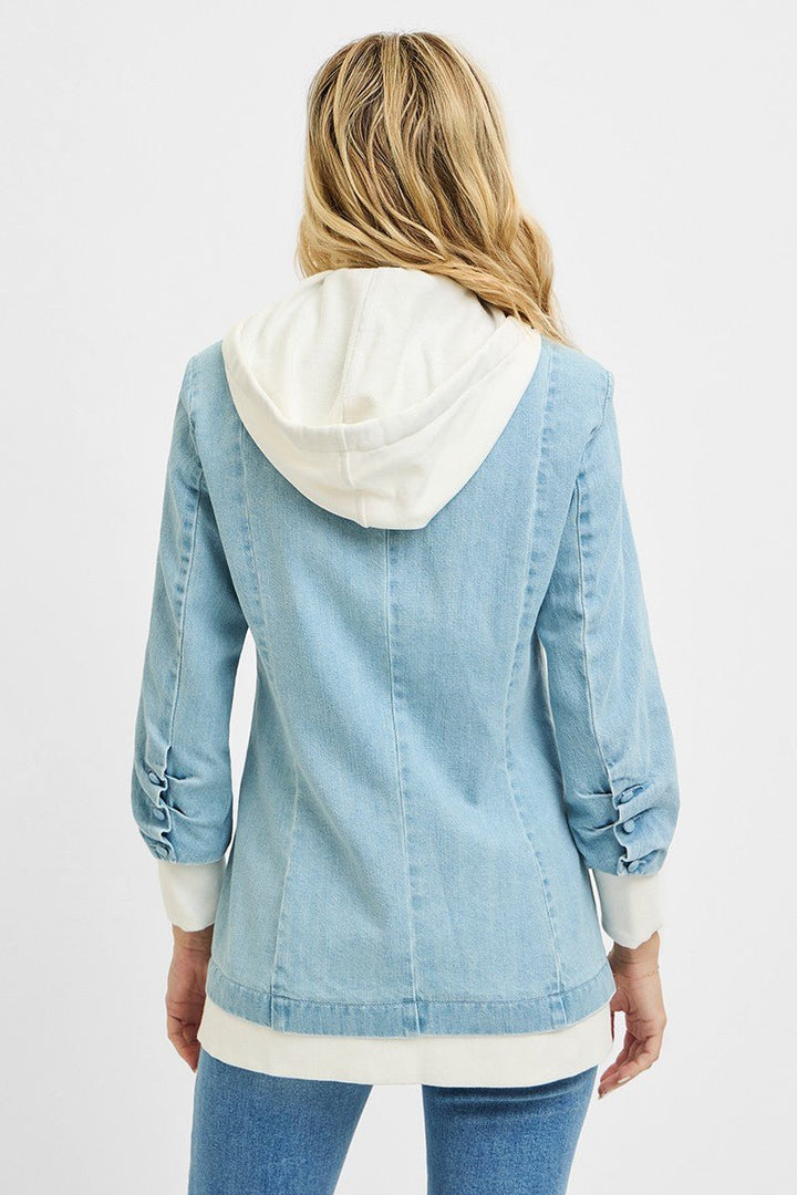 RISEN One Button Blazer with Hoodie - AMVIM