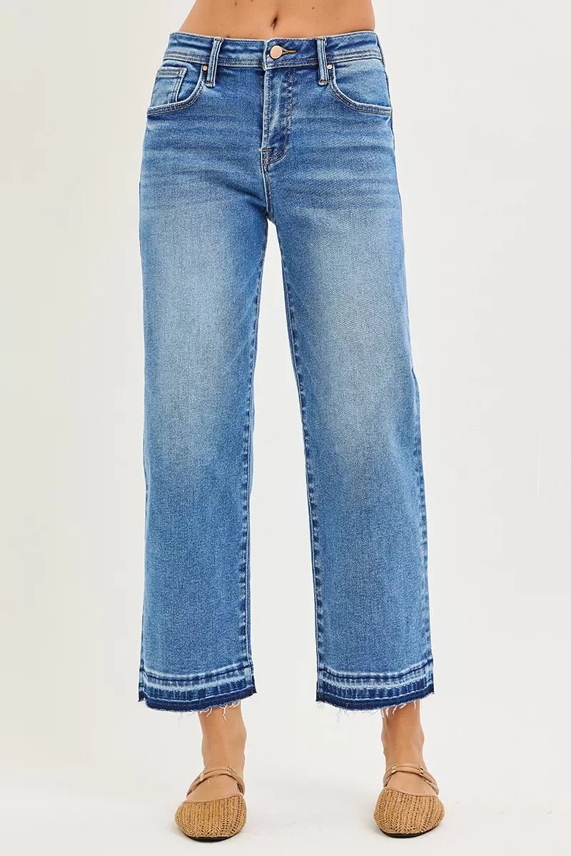 RISEN Plus Size Slouchy Cropped Boyfriend Jeans - AMVIM
