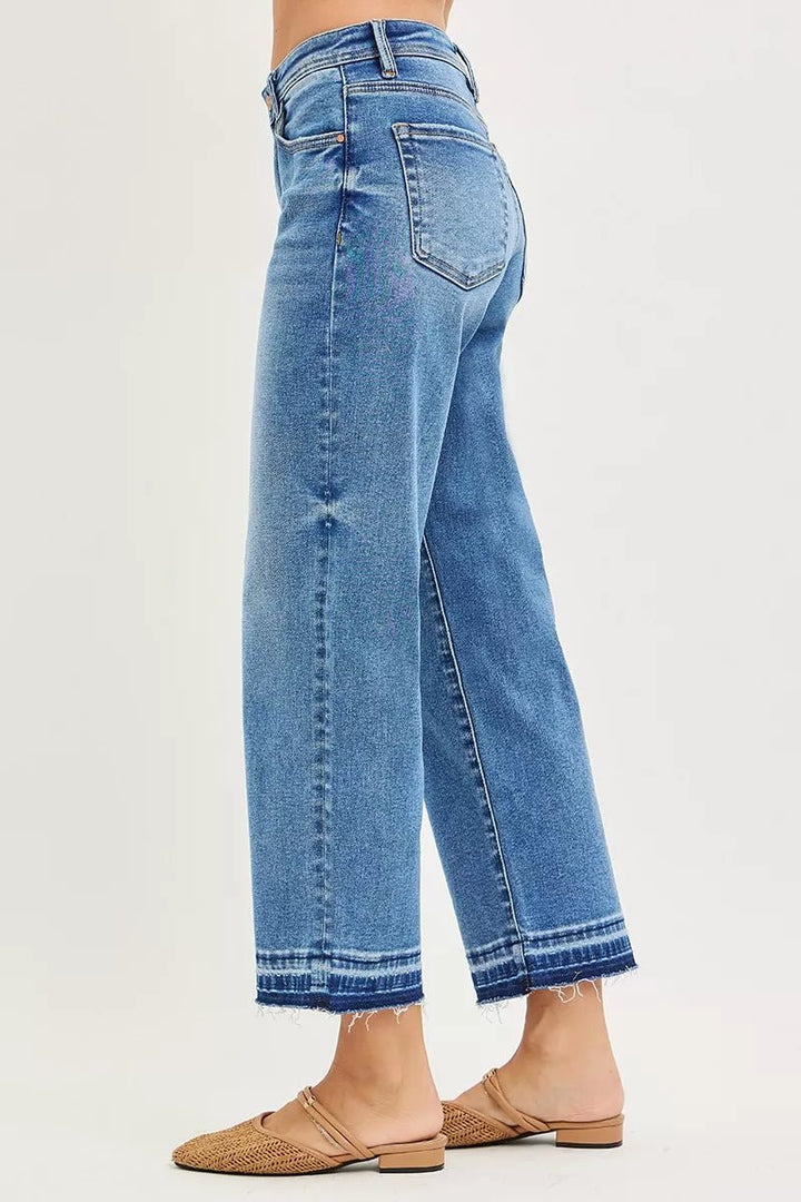 RISEN Plus Size Slouchy Cropped Boyfriend Jeans - AMVIM