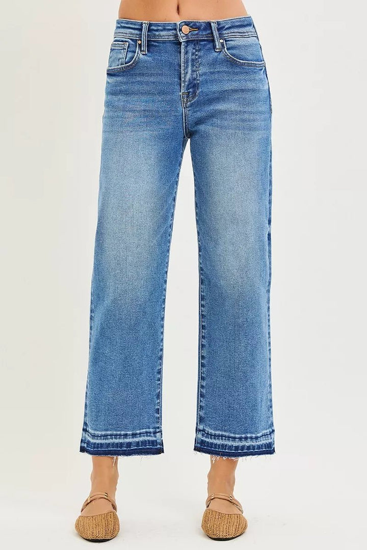 RISEN Plus Size Slouchy Cropped Boyfriend Jeans - AMVIM