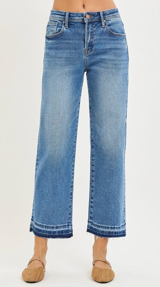 RISEN Plus Size Slouchy Cropped Boyfriend Jeans - AMVIM
