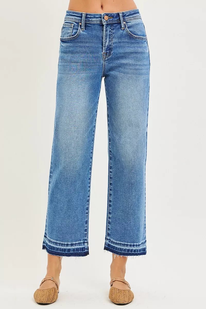 RISEN Plus Size Slouchy Cropped Boyfriend Jeans - AMVIM