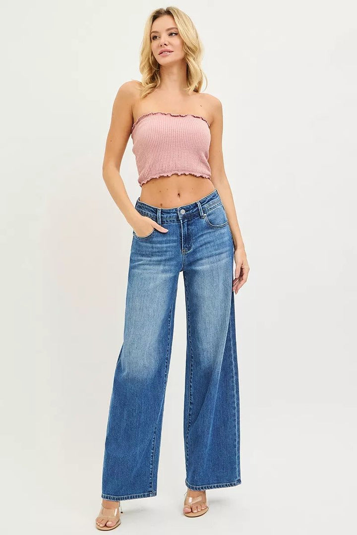 RISEN Slouchy Baggy Jeans with Pockets - AMVIM