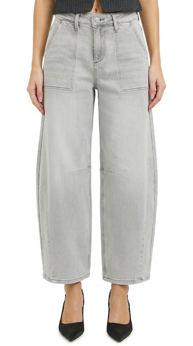 RISEN Slouchy Cropped Barrel Jeans - AMVIM