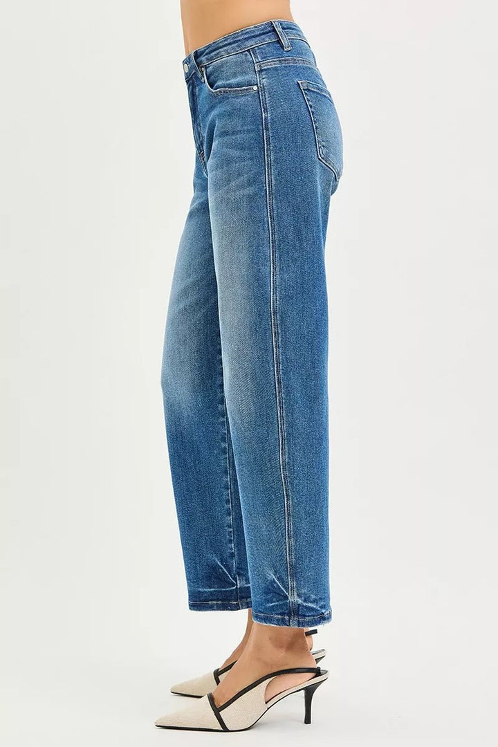 RISEN Slouchy Cropped Barrel Jeans - AMVIM