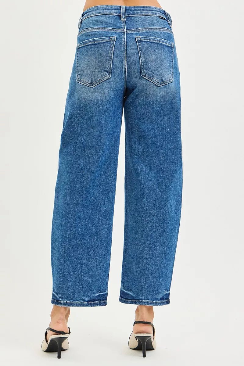 RISEN Slouchy Cropped Barrel Jeans - AMVIM