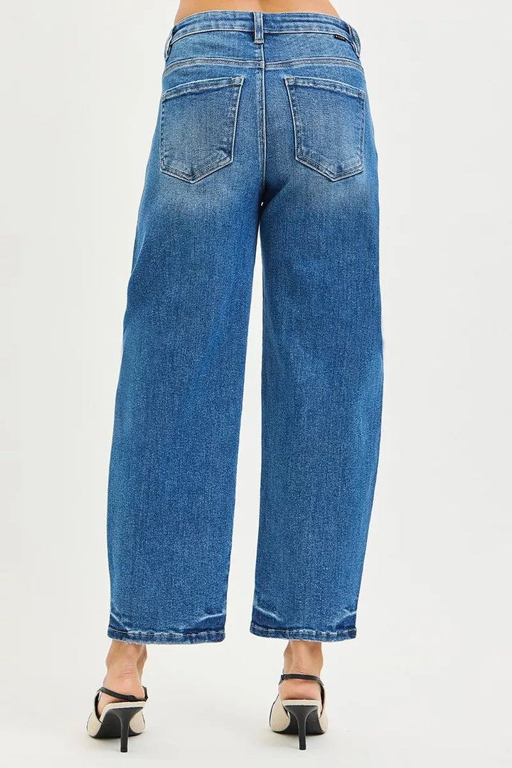 RISEN Slouchy Cropped Barrel Jeans - AMVIM