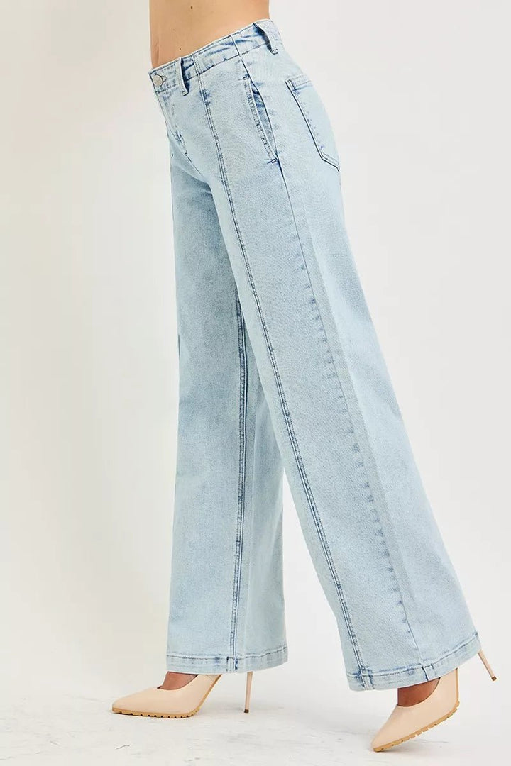 RISEN Slouchy Wide Leg Jeans - AMVIM