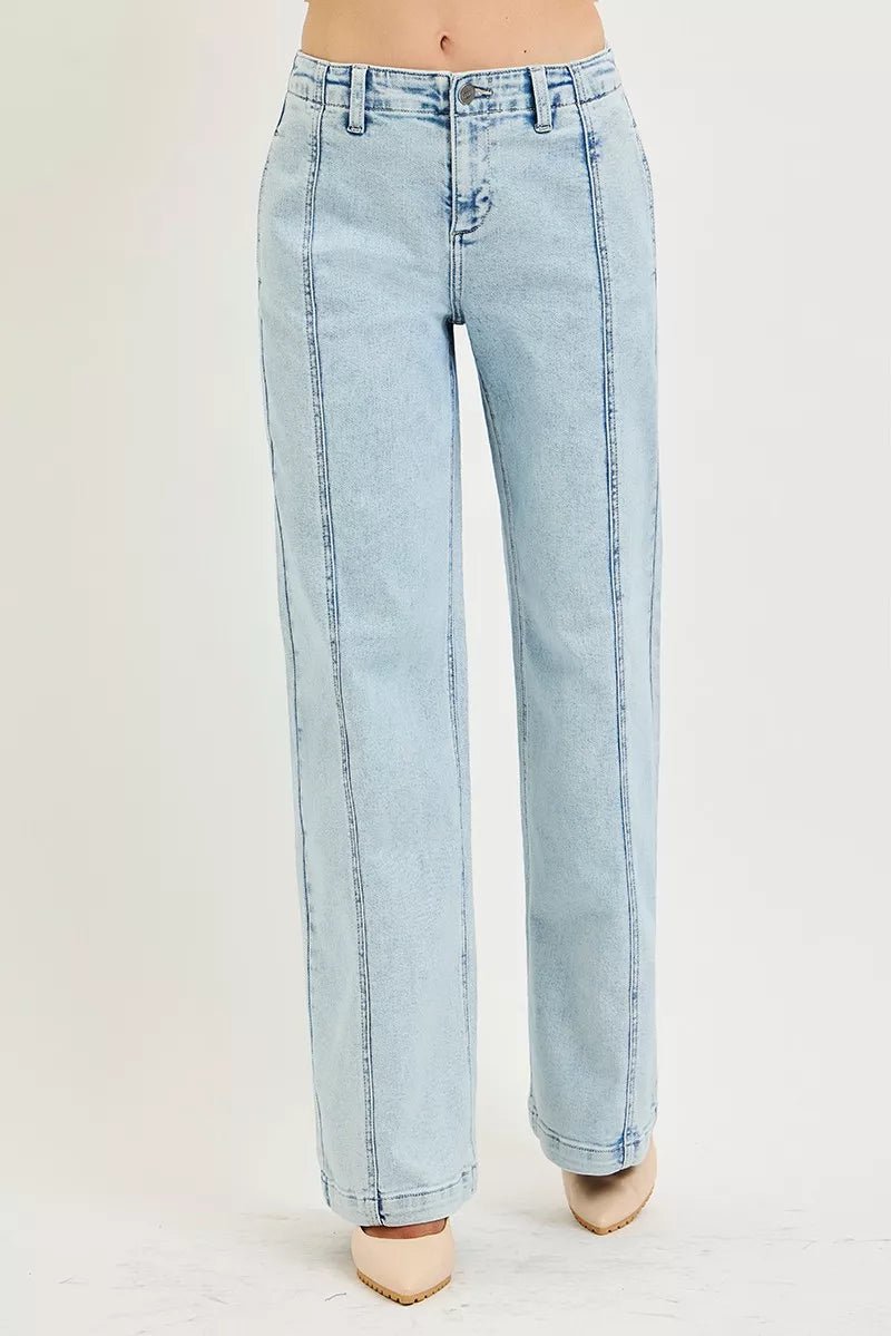 RISEN Slouchy Wide Leg Jeans - AMVIM