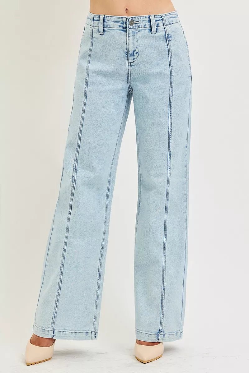 RISEN Slouchy Wide Leg Jeans - AMVIM