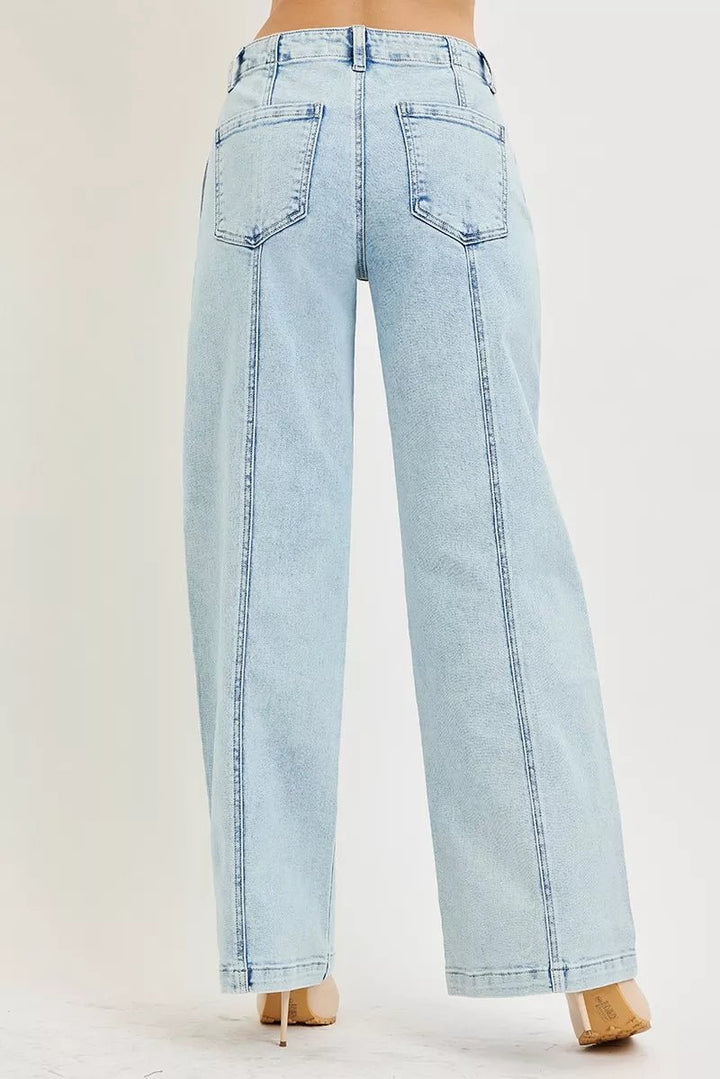RISEN Slouchy Wide Leg Jeans - AMVIM