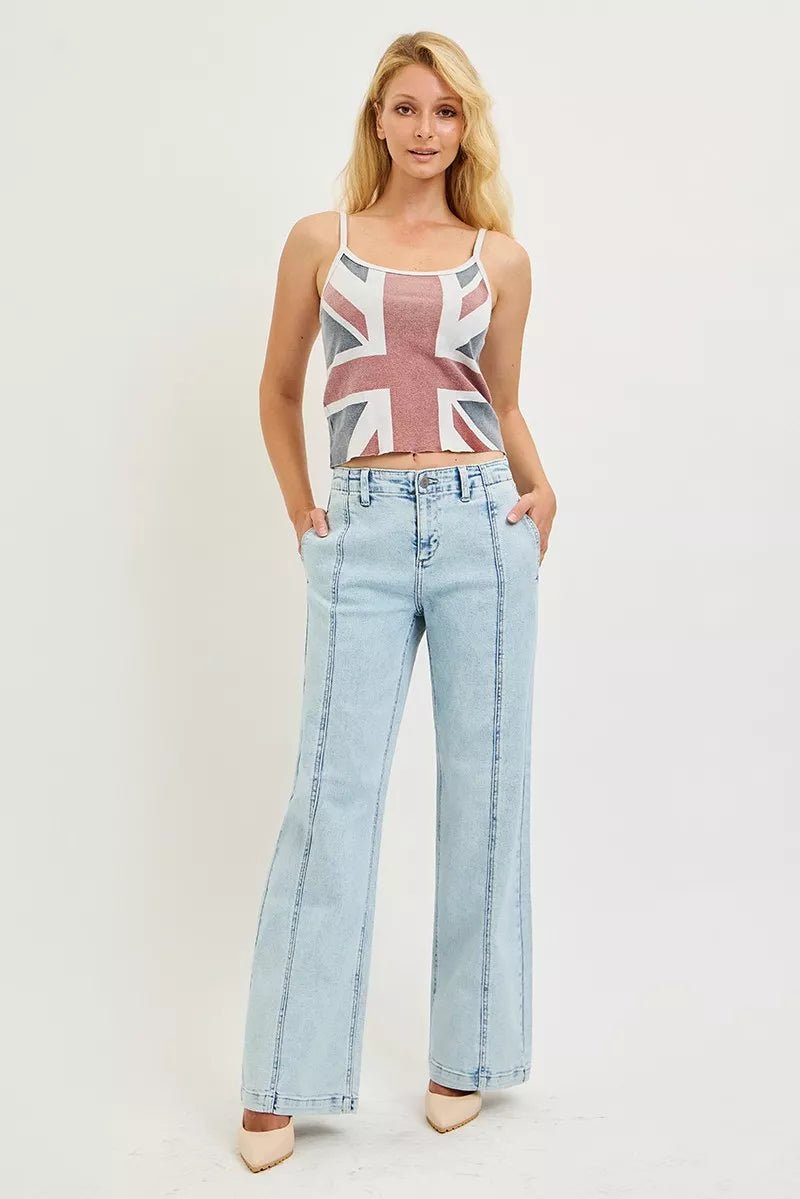 RISEN Slouchy Wide Leg Jeans - AMVIM