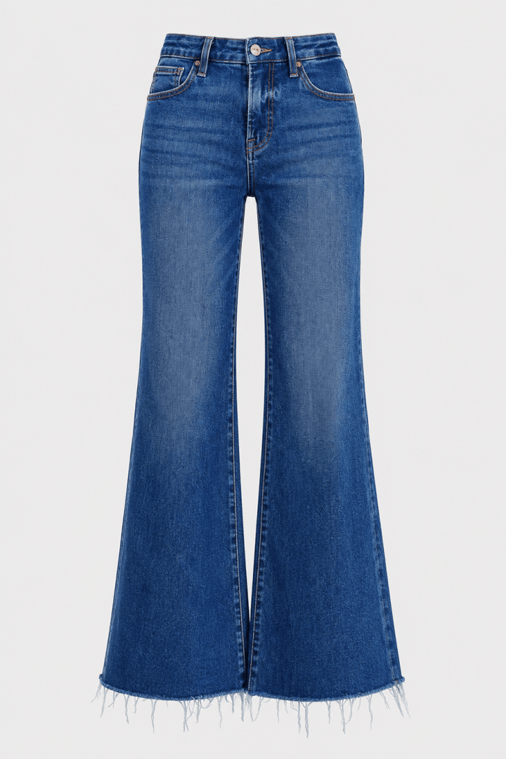 RISEN Tummy Control High Rise Wide Leg Jeans - AMVIM