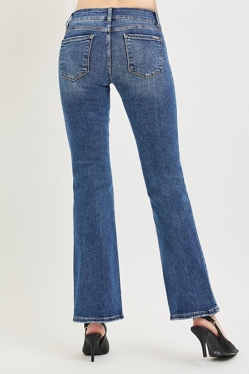 RISEN Tummy Control Low Rise Bootcut Jeans - AMVIM