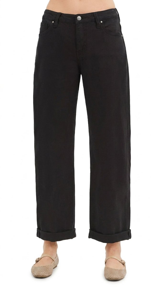 RISEN Tummy Control Mid Rise Ankle Barrel Relaxed Baggy - AMVIM