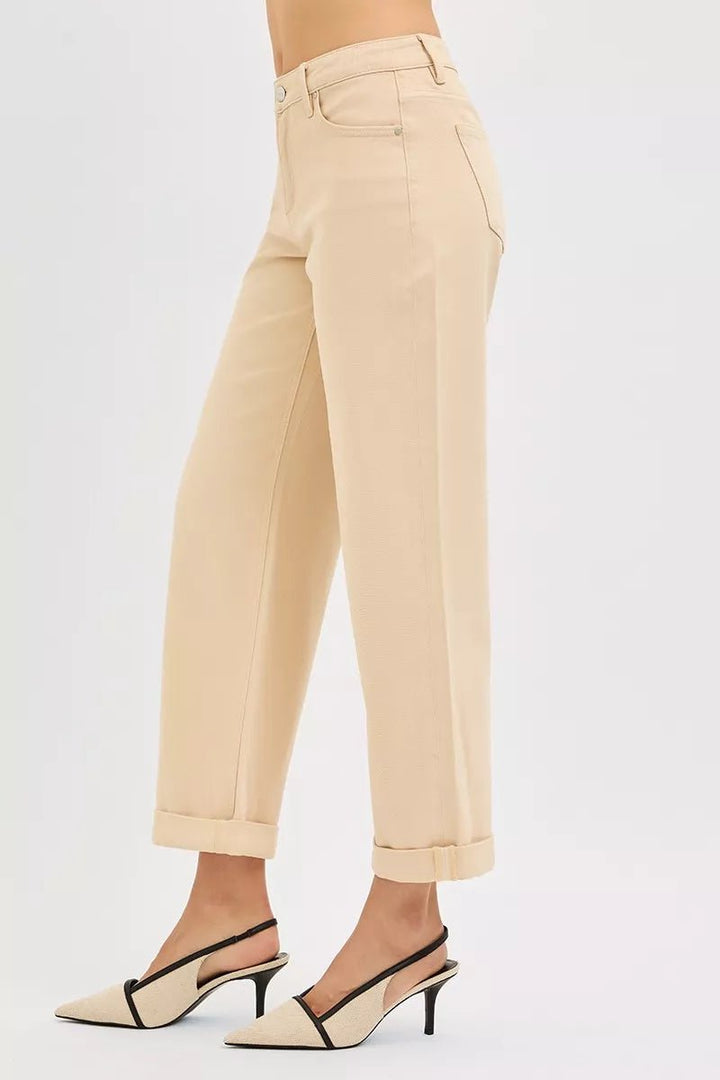 RISEN Tummy Control Mid Rise Ankle Barrel Relaxed Baggy - AMVIM