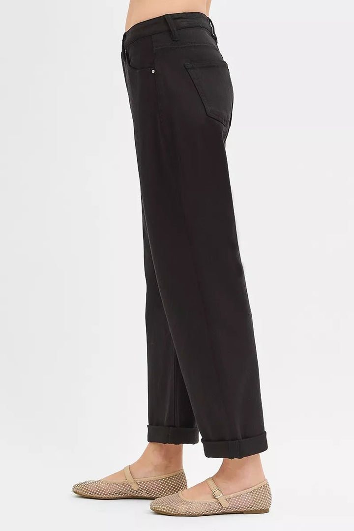 RISEN Tummy Control Mid Rise Ankle Barrel Relaxed Baggy - AMVIM