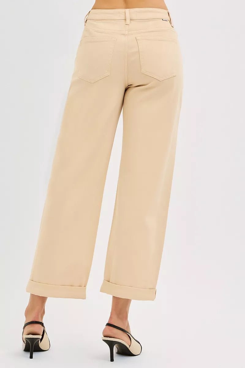 RISEN Tummy Control Mid Rise Ankle Barrel Relaxed Baggy - AMVIM
