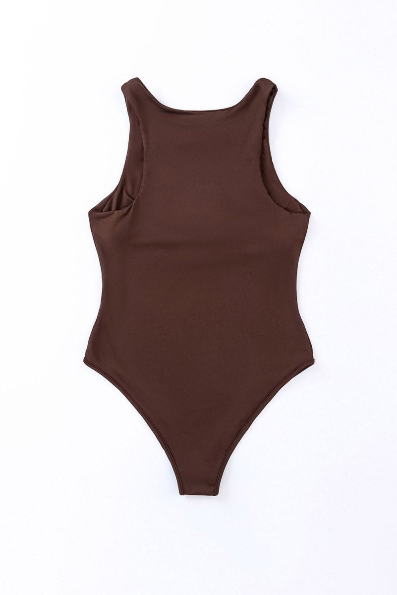 Round Neck Sleeveless Bodysuit - AMVIM