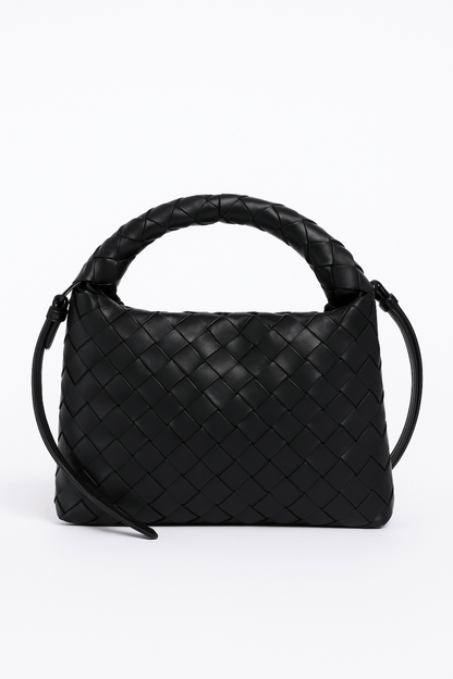 Shouldered Crossbody Weave Bag Faux Leather - AMVIM