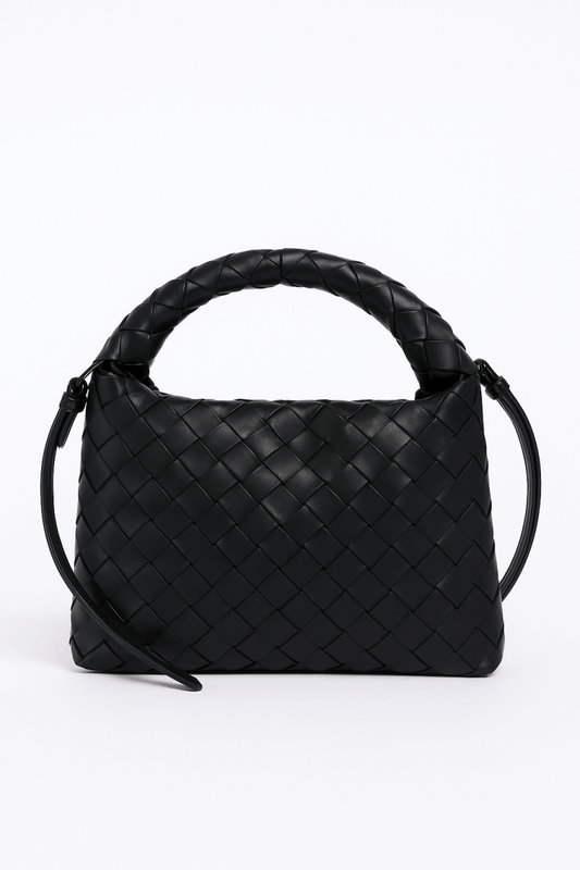 Shouldered Crossbody Weave Bag Faux Leather - AMVIM