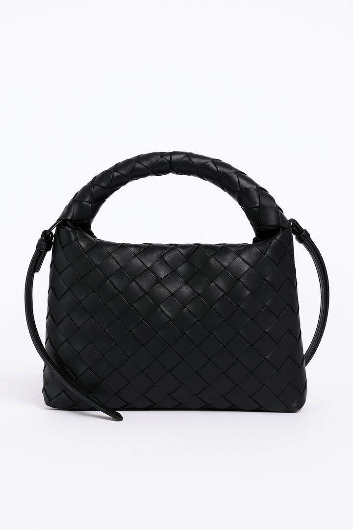 Shouldered Crossbody Weave Bag Faux Leather - AMVIM